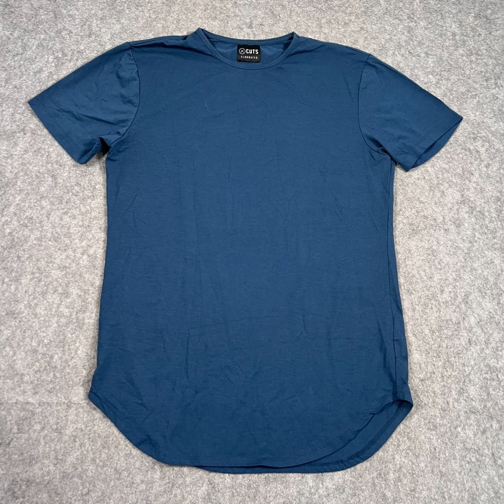 Cuts Navy Blue Pyca Pro Elongated Short Sleeve Crew Neck Tee T-Shirt Men's XL